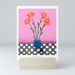 Pop art flowers Mini Art Print