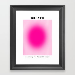 Spiritual Pink Gradient Aura  Zen Framed Art Print