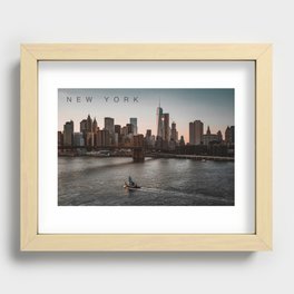 New York City Manhattan skyline Recessed Framed Print