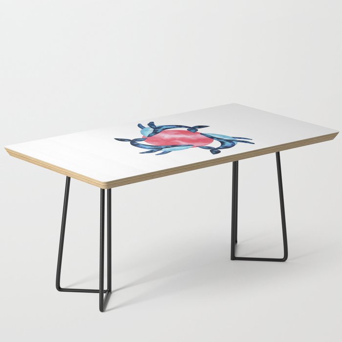 Three cute galaxy watercolor whales with pink bubble Coffee Table