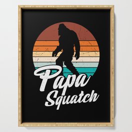 Papa Squatch Funny Vintage Sasquatch Serving Tray