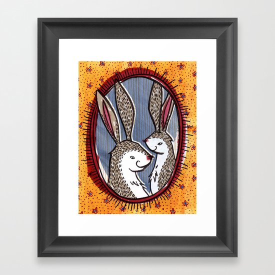 Hares Framed Art Print