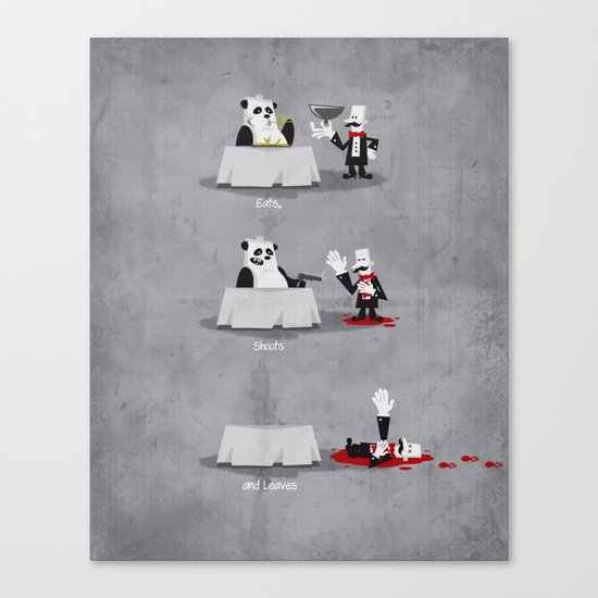 Eating Habits of the Panda Canvas Print