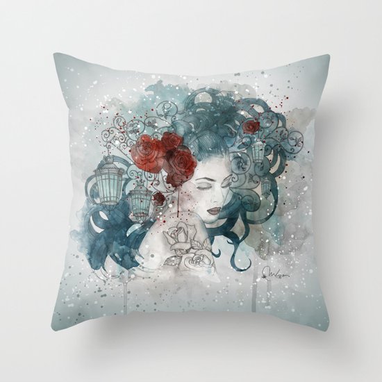 Blossom lights Throw Pillow