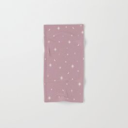 Starry night pattern Burnished Lilac Hand & Bath Towel