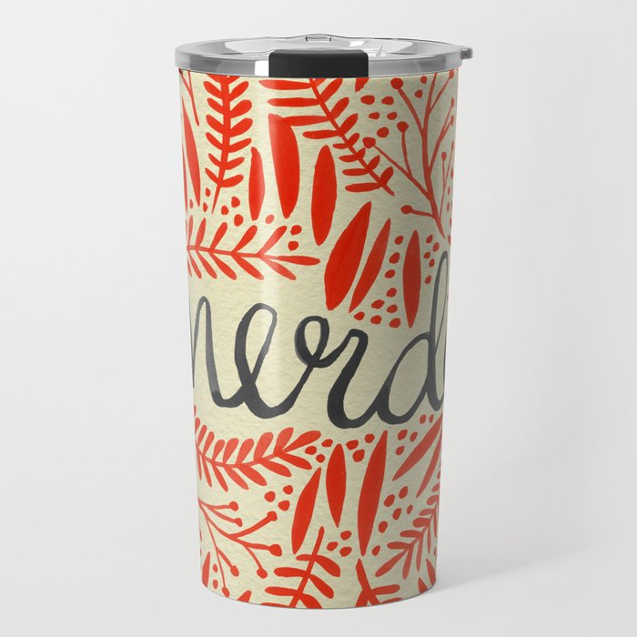 Pardon My French – Red on Cream Travel Mug