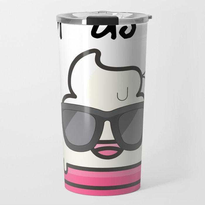 Cool as ice - funny ice with sunglasses Travel Mug