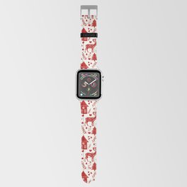 Scandinavian Christmas - Red Apple Watch Band