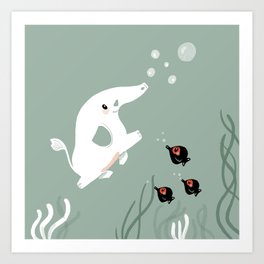 Ocean Elephant Art Print