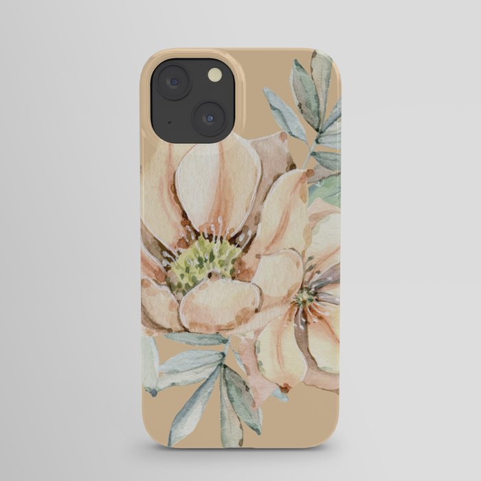 Desert Cactus Flower Apricot Coral iPhone Case