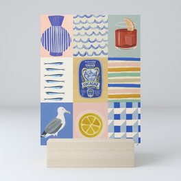 Seaside poster Mini Art Print