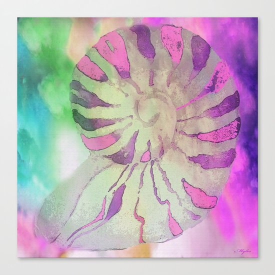 NAUTILUS SEA SHELL IMPRESSION Canvas Print