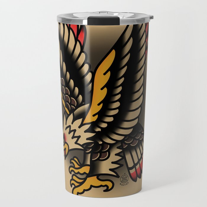 Traditional Tattoo Eagle  Travel Mug