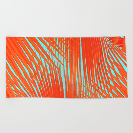 Flame Frenzy Beach Towel