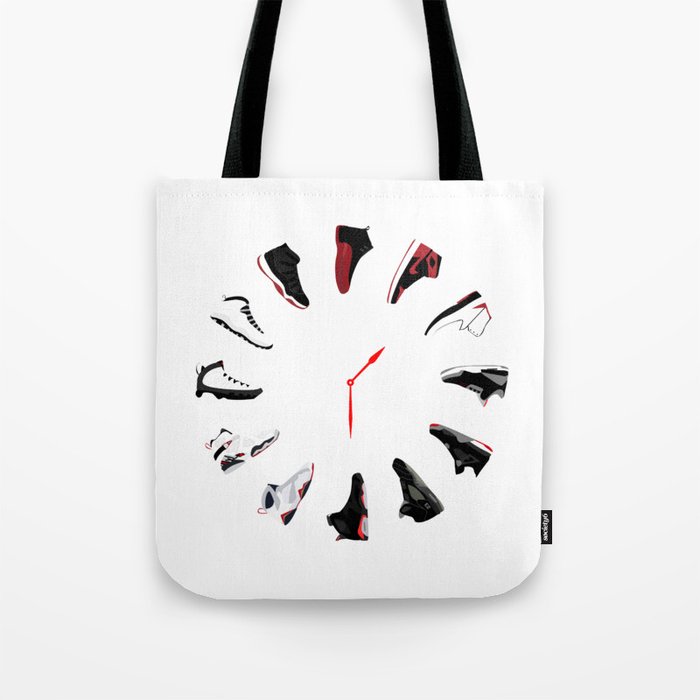 Sneaker Clock Tote Bag