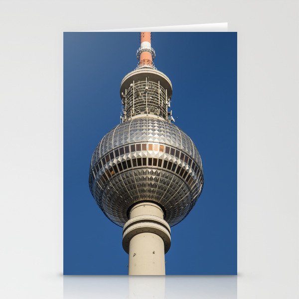 Blue Berlin Tv Tower Stationery Cards