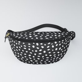 Black And White Point Seamless Pattern Fanny Pack