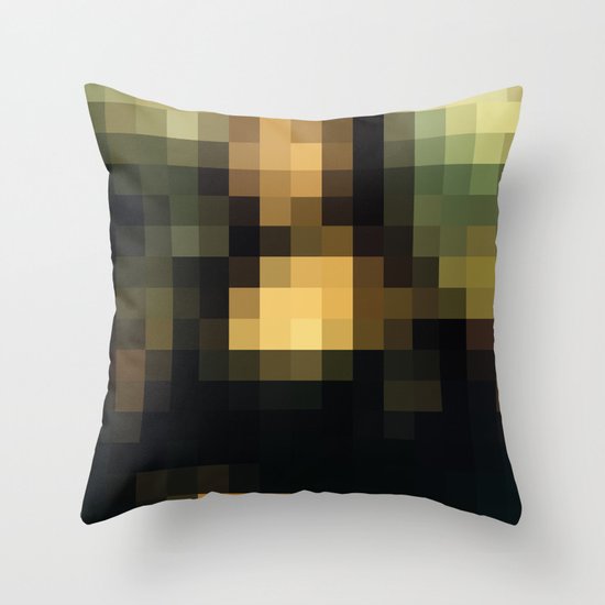 PIXELEON-Monalisa Throw Pillow