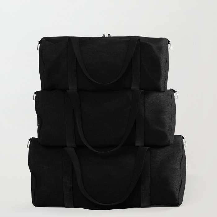 Plain Solid Black - Pure Black - Midnight Black- Simple Black Tote Bag by  Jane Holloway