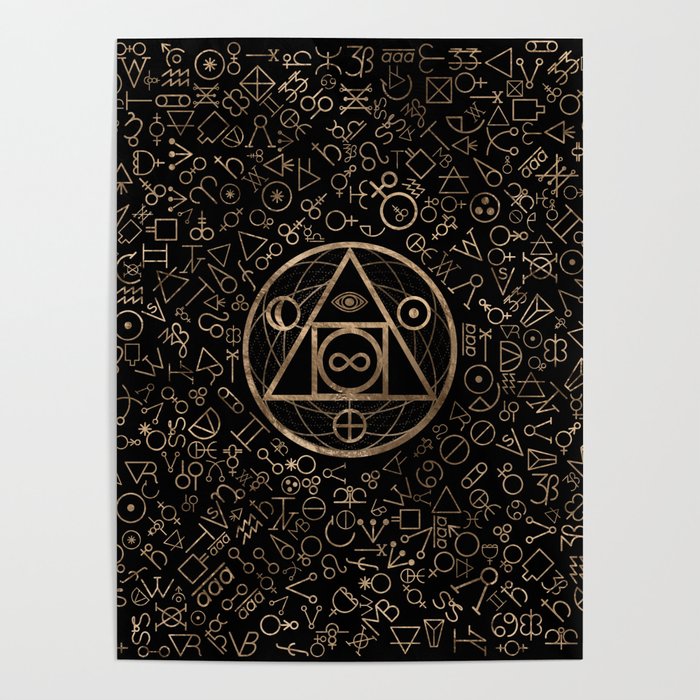 Philosopher's stone symbol and Alchemical pattern #2 Poster by ...