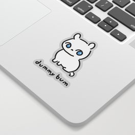 kawaii dummy bum kitty cat Sticker