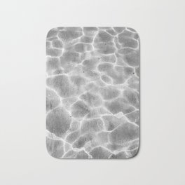 Crystal clear water, sea bottom photography in black and white  Bath Mat