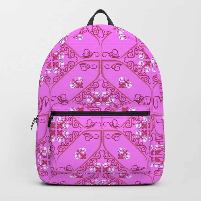 Sample  traditional ornament of the peoples and countries of Asia, in which saturated colors attract luck and wealth.  Backpack