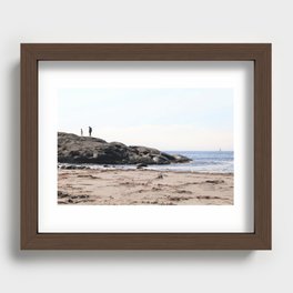 Wanderlust in Norway, Europe, Sandhaland Badestrand, discover planet earth, landscape made by ice - wall art - travel art - love sea - parent child bounding Recessed Framed Print