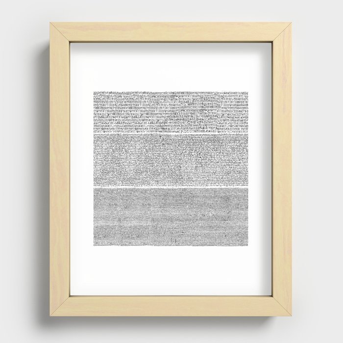 The Rosetta Stone Recessed Framed Print