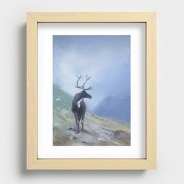 Deer on a Slope Recessed Framed Print