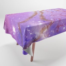 Neon marble space #2: purple, blue, stars Tablecloth