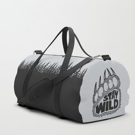 Stay Wild Bear Paw (Grey) Duffle Bag