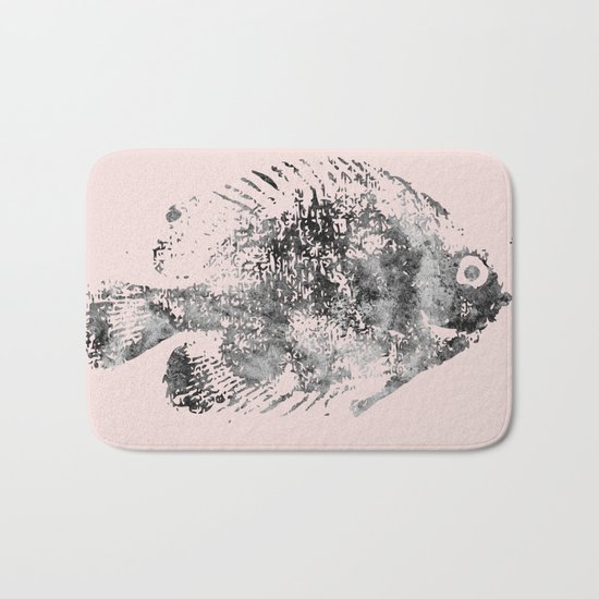 Dry fish print Bath Mat