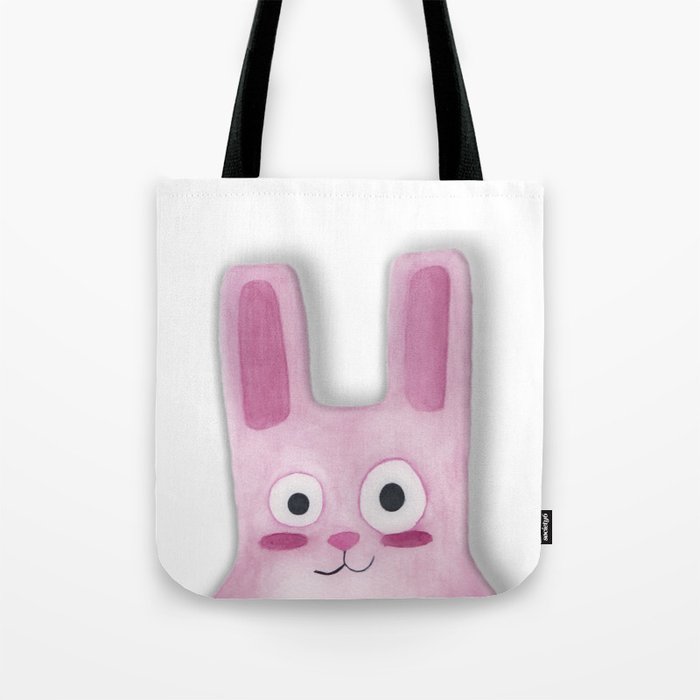 Watercolor Freezer Bunny Tote Bag