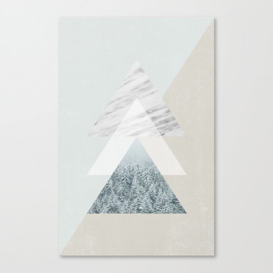 Snow into the forest Canvas Print