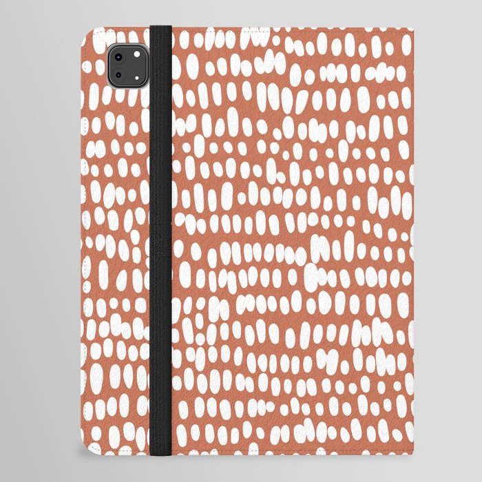 Spotted Preppy Dots Abstract in Terracotta iPad Folio Case