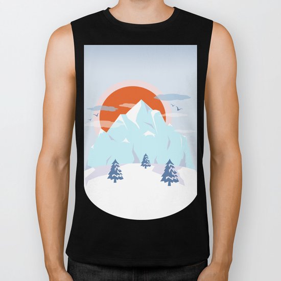Winter breeze in Alpes Biker Tank