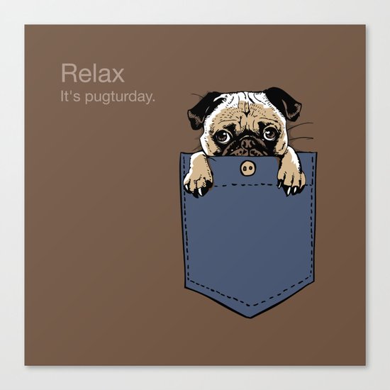 Pugturday Canvas Print