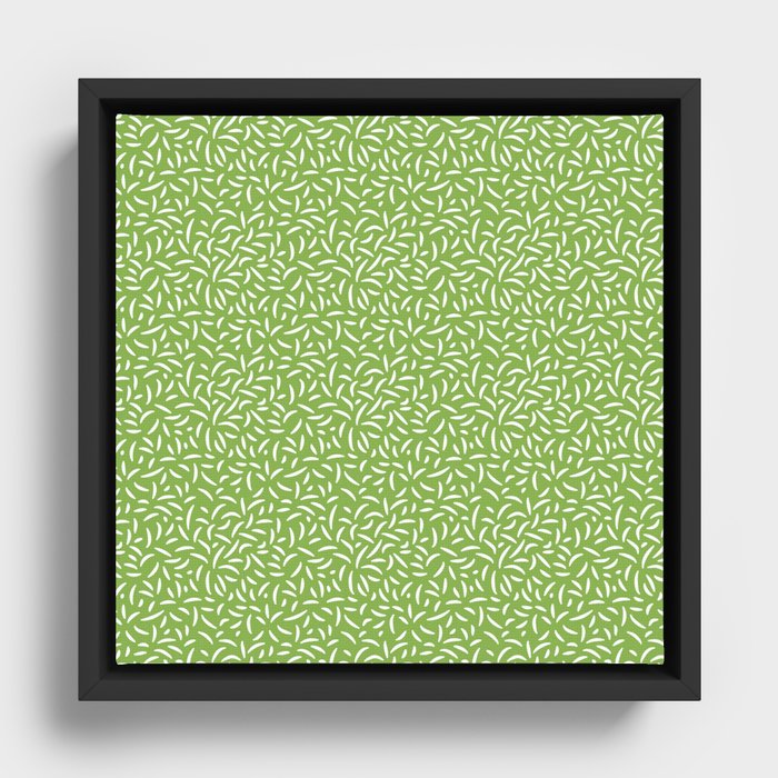 Greenery Grass Pattern Framed Canvas
