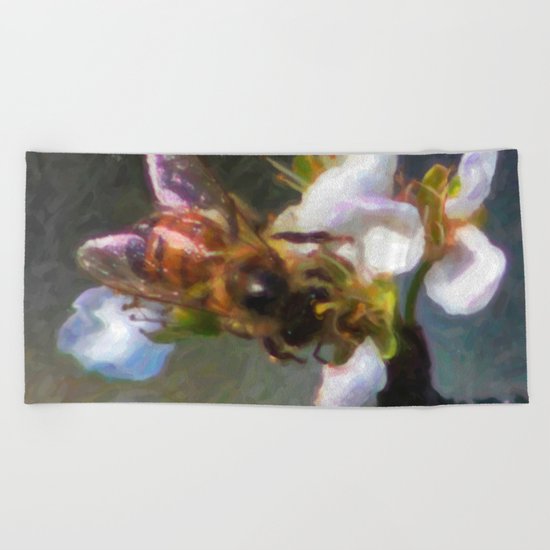 Honey Bee Beach Towel