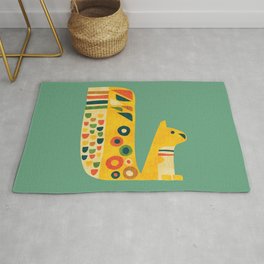 Century Squirrel Rug | Retro, Curated, Digital, Animal, Vintage, Colorful, Geometric, Rustic, Cute, Other 