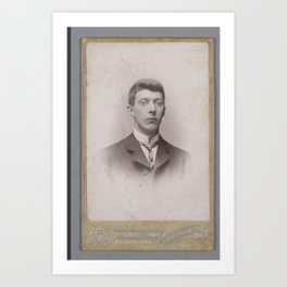 Portrait of an unknown man, WG Kuijer, c. 1862 - c. 1899 Art Print | Antique, Retro, Photo, Style, Caucasian, Fashion, White, Person, Old, Background 