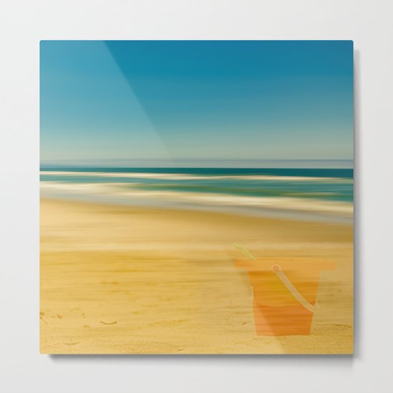 Beach & Bucket Metal Print