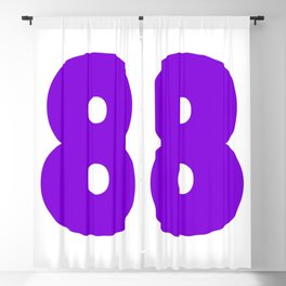 8 (Violet & White Number) Blackout Curtain