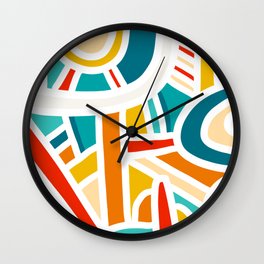 Colorful  Graffiti Geometric Abstract Lines Art Wall Clock