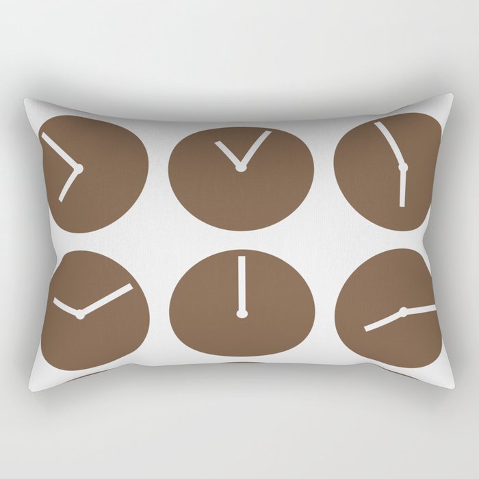 Minimal clock collection 19 Rectangular Pillow