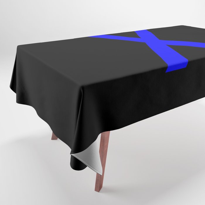 LETTER X (BLUE-BLACK) Tablecloth
