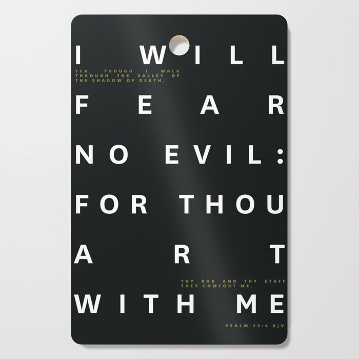Psalm 23:4 Typography Quote Cutting Board