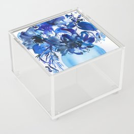 blue stillife: bouquet of peonies Acrylic Box