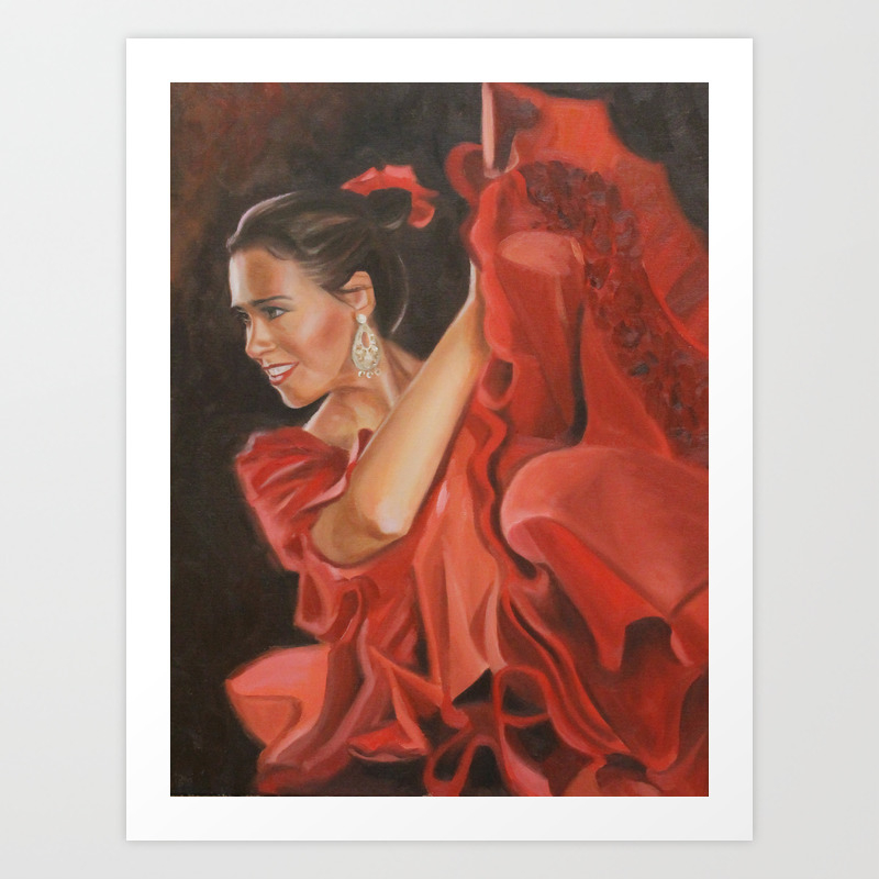 Flamenco Dancer Metal Tabletop Art